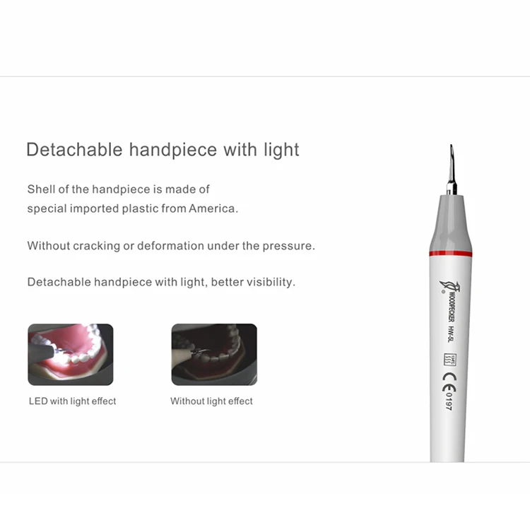 Woodpecker UDS-E LED High Quality Dental Ultrasonic Scaler with Detachable Handpiece and Tips Suppliers
