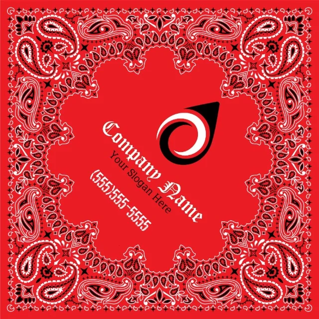 In stock cheap wholesale oem multi colors headwear scarf paisley polyester cotton square custom logo printed bandana