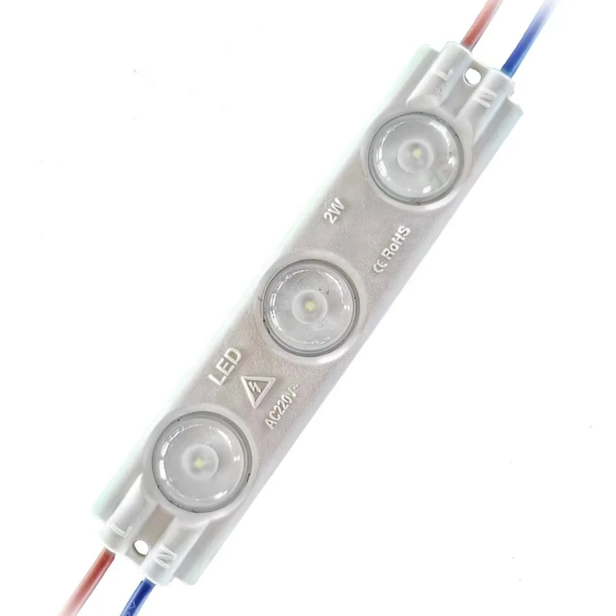 AC led 110V 220V injection 3 LED module 2w warm white cold white red green blue yellow pink color for signs