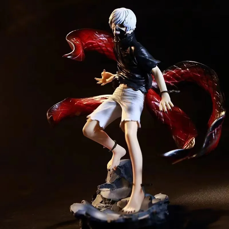 Japanese Anime Cartoon PVC Action Doll Toy Tokyo Ghoul Kaneki Ken Resin Figure Change Head Version-Collectible
