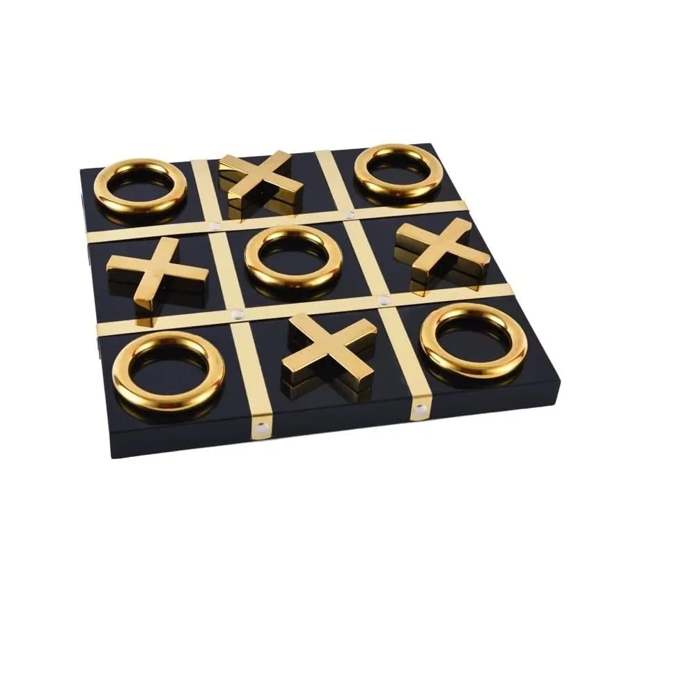 Tic Tac Toe Board Game for Family Night Unique Living Room Office Decor  Handmade with Wood and Steel