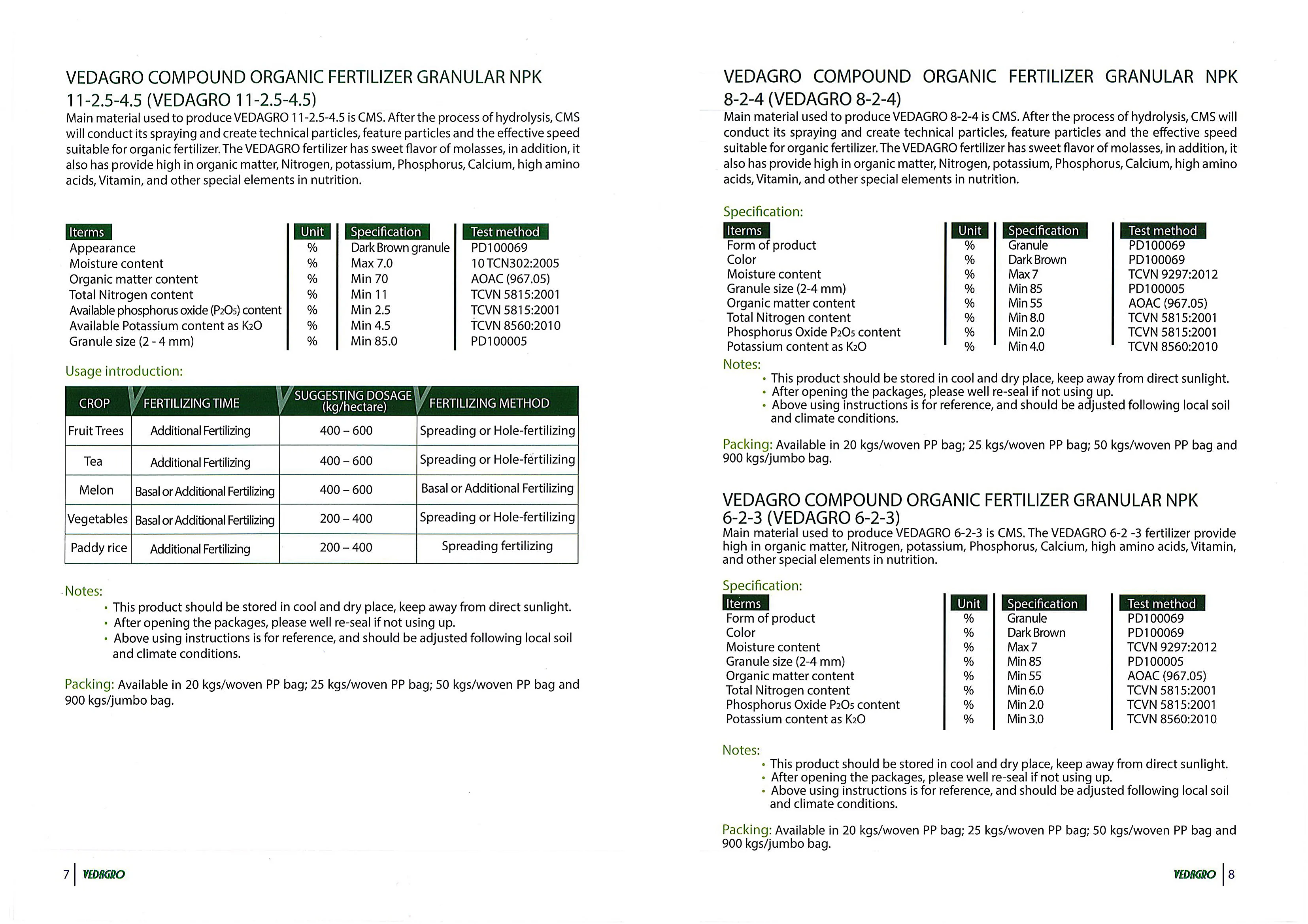 COMPOUND ORGANIC FERTILIZER GRANULE NPK:11.5-2.5-4.5 WINTER SEASON