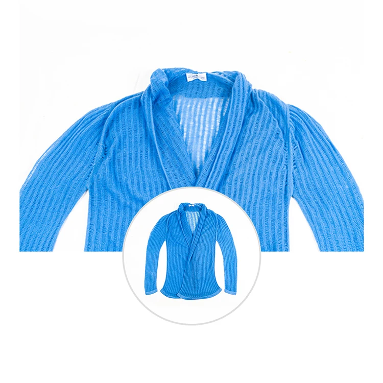 Small MOQ 20 Pcs Korean Style Cardigan Women Button Closure Loose Knit Custom Logo Print Pattern Stripe Decoration Spring Season