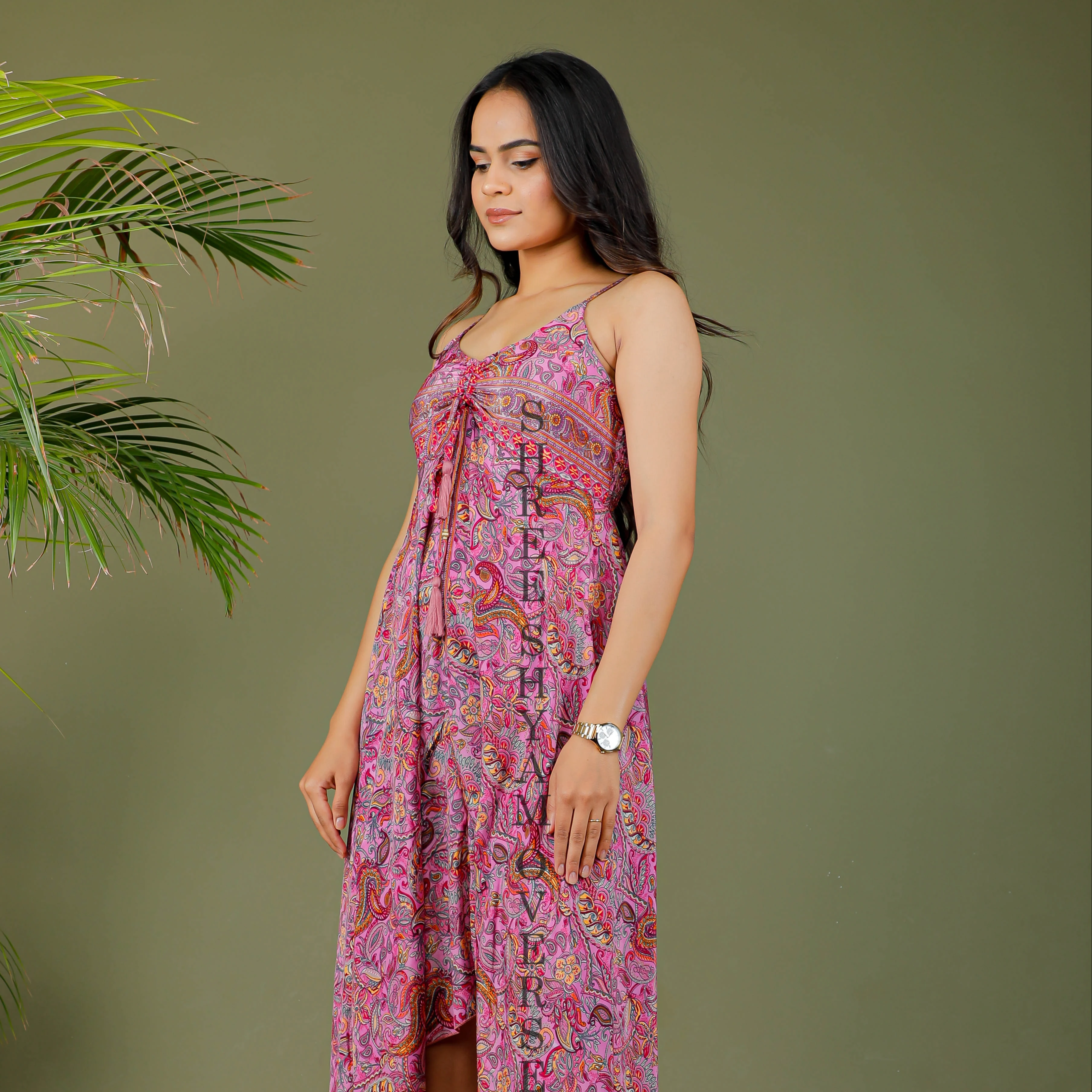 2023 New Summer Collection  Silk Long Dress party wear dress western style