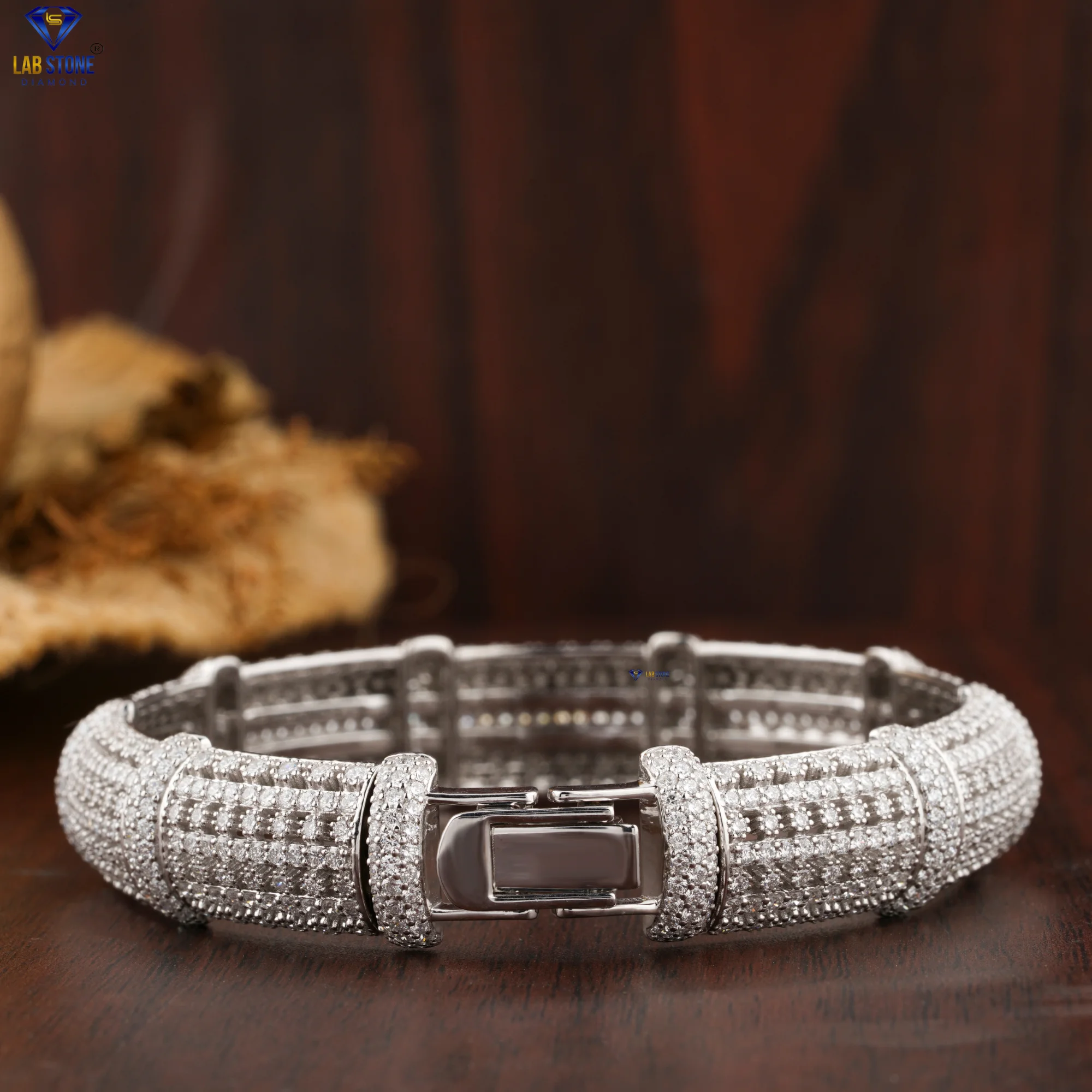9.164 CT Round Brilliant Cut Diamond 18k White Gold  Diamond Bracelet  Cvd/Hpht Diamond  Jewelry