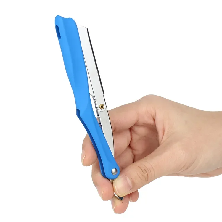 Hot Sale Folding Handle Barber Shaving Razor Multi Color Safety Stainless Steel Straight Razor Deard Tools
