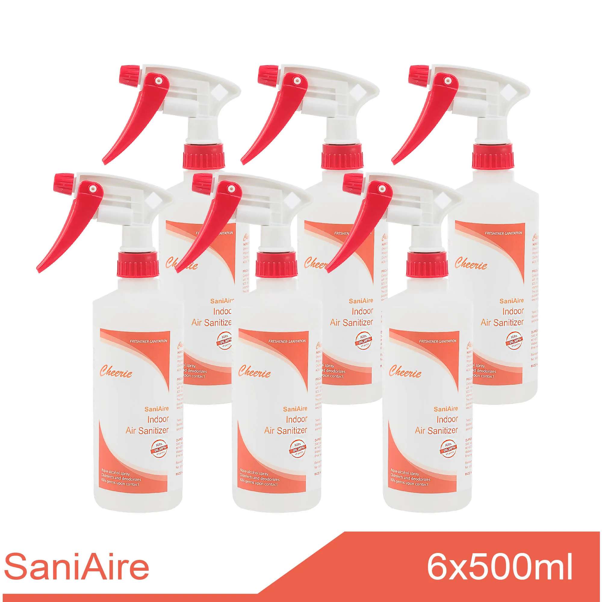 500ml Aqua-Alcohol Spray Natural Air Freshener for Indoor Sanitization for Reception Areas Retail Shops Classrooms
