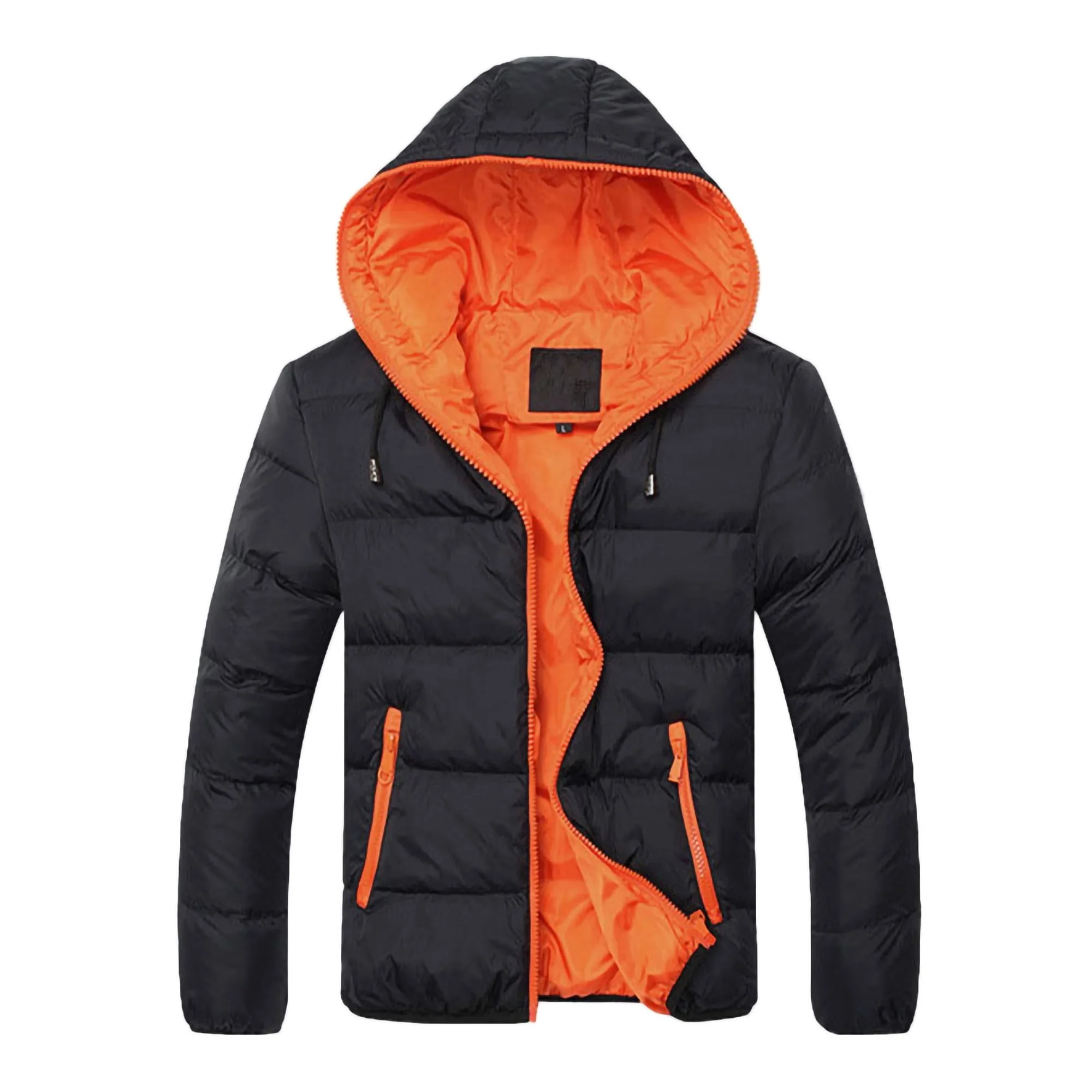 Breathable Warm Windproof Ski Down Coat for Men Leisure Relaxed Fit Climbing Parka Jacket Compressible Hooded Puffer Snowboardin