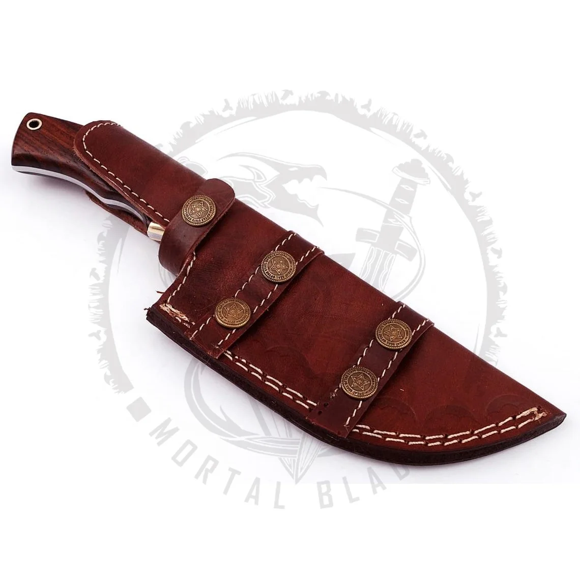 Factory OEM Hot Selling Fixed Blade Tracker Knives Hunting Outdoor Camping Knife With Rich Grain Leather Sheath