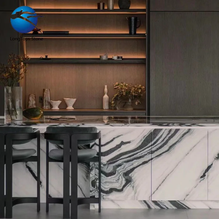 China panda white marble stone slab stairs marble floor tiles marble