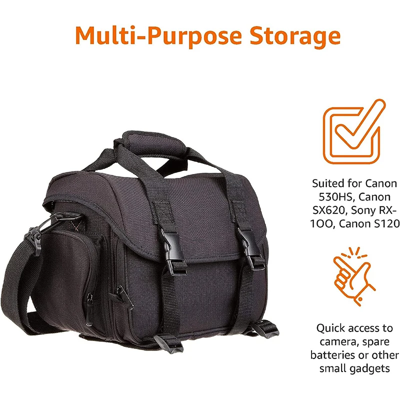 Durable Large Lightweight Waterproof Adjustable Shoulder Strap Polyester Camera Bag for Camera