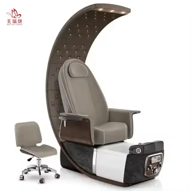 Luxury modern no plumbing recliner manicure Beauty nail salon station electric foot spa massage pedicure table and chair set