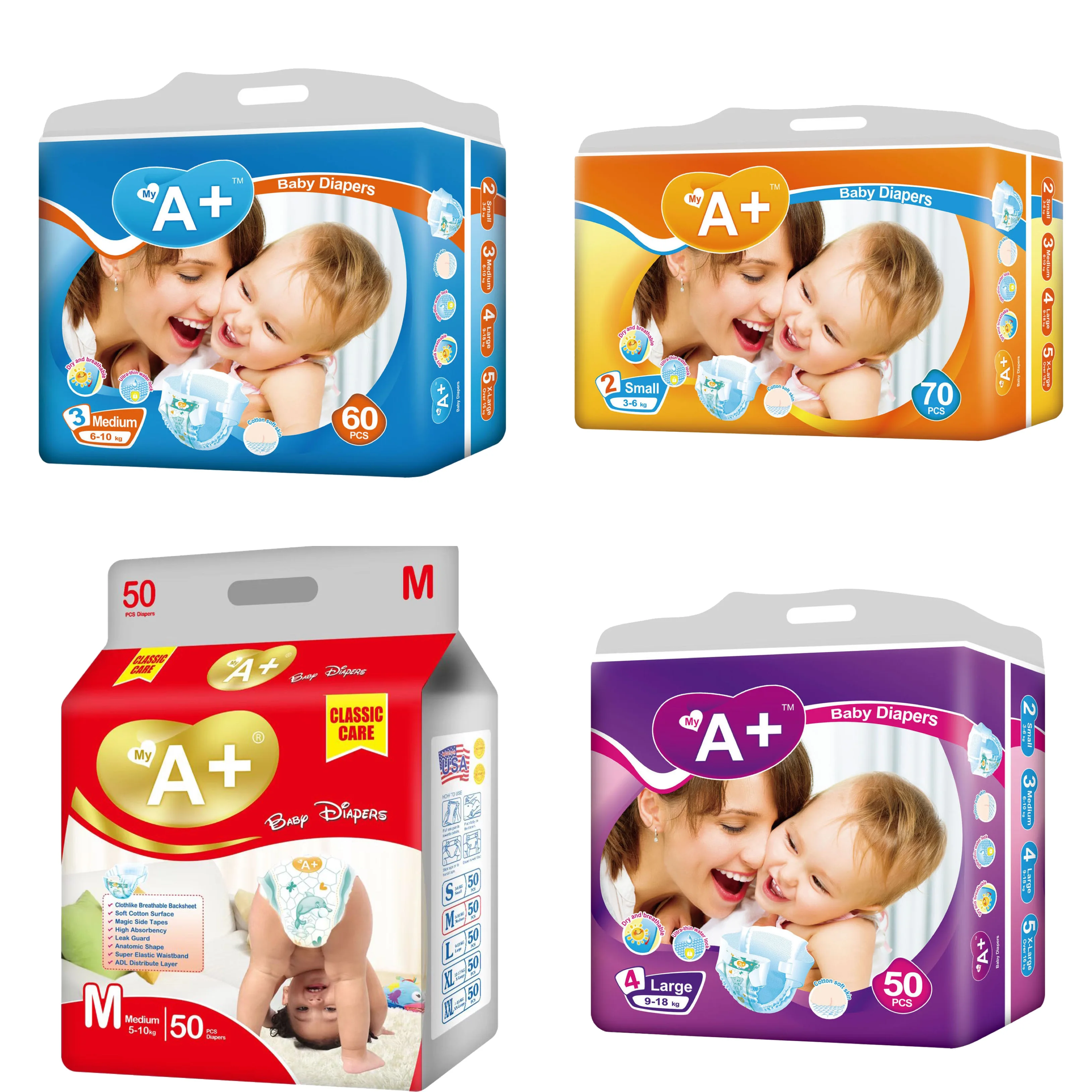 FREE SAMPLE custom wholesale SAP super absorbing performance baby diapers disposable nappies diaper baby diapers in China
