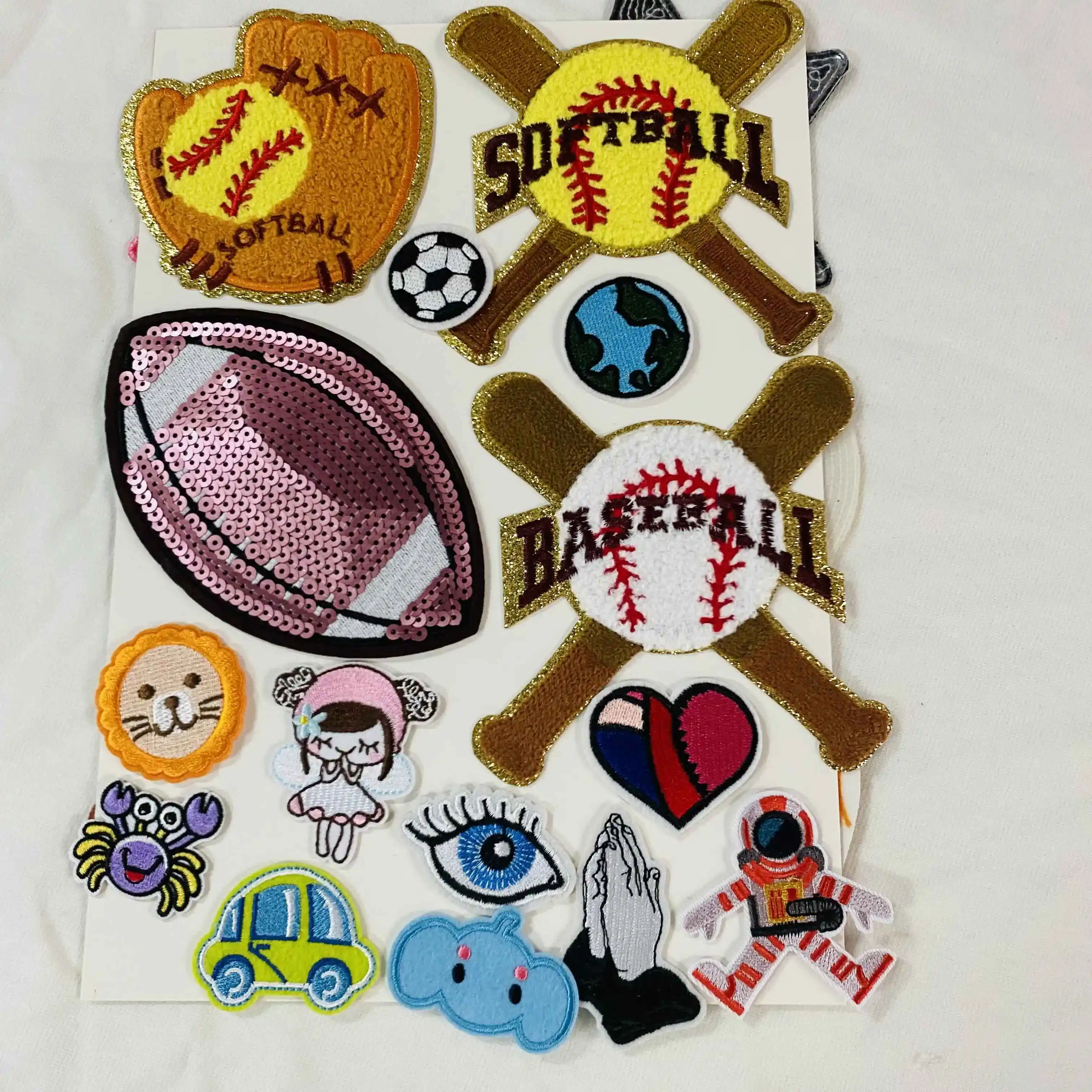Manufacturer 3D Personalized Embroidery Patches Embroidered Logo heat pressed Customized Clothing Baseball Sports Iron On Patch