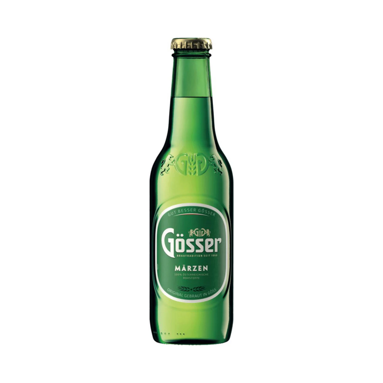 Фабричное пиво Gosser 320 мл со вкусом сладкого картофеля цвета соломы и меда