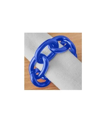 Best Quality of Epoxy Resin Napkin Rings Chain for Home Table Use Good Finishing Resin Chain Black White Color Chain Table Decor