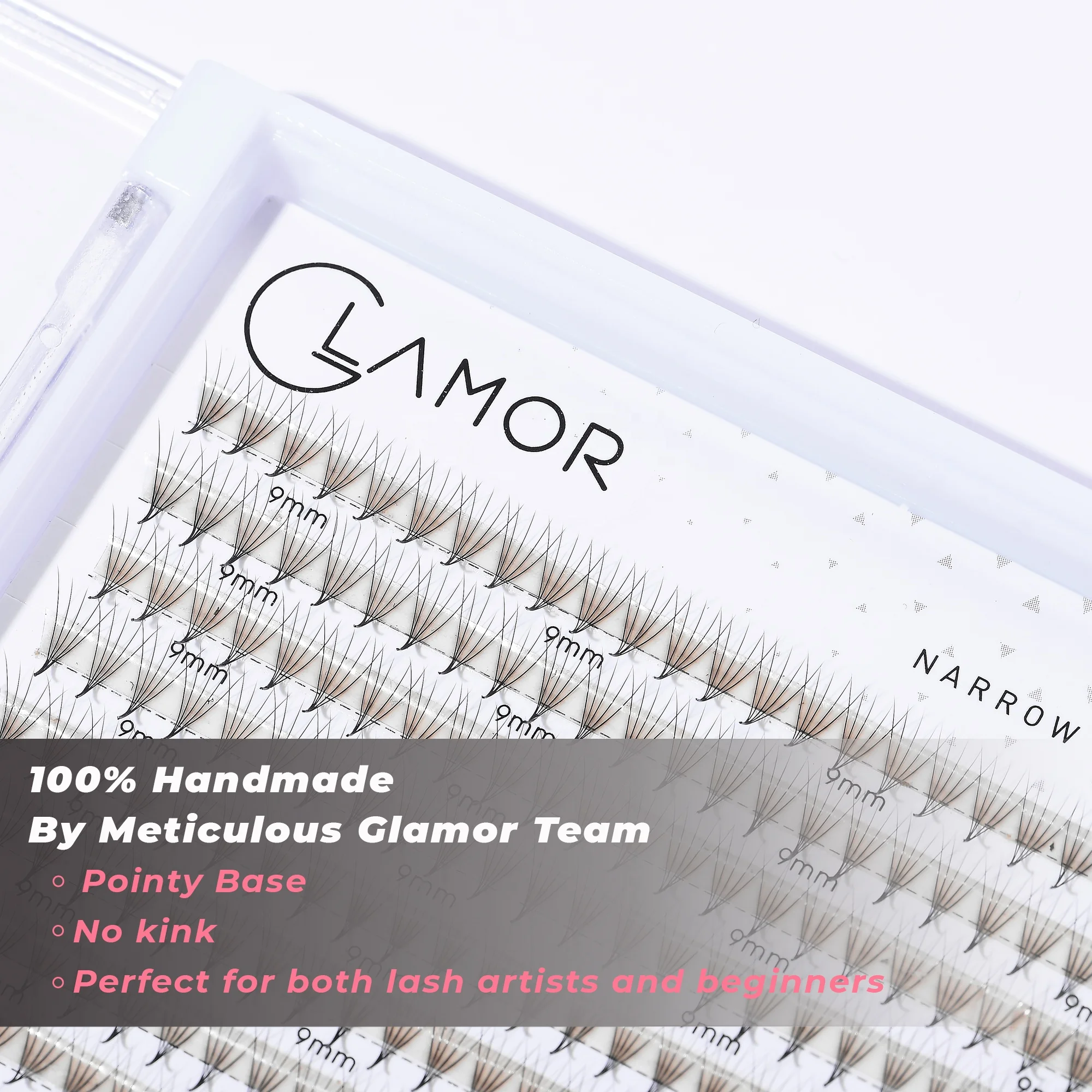 Korean XLTRAY 7D 0.07 D C CC Pre-Made XL Large Natural Volume Fans Eyelash Extensions Mink Material Thick False 25mm Wholesale