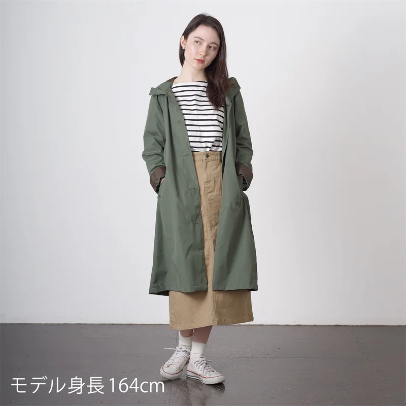 peach drop hooded rain coat