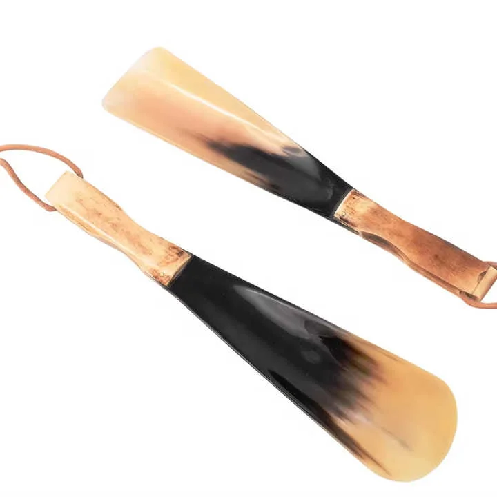 Современный антикварный рожок для обуви из бычьего быка Классический морской дизайн с агатом экологически чистые персонализированные натуральные изделия