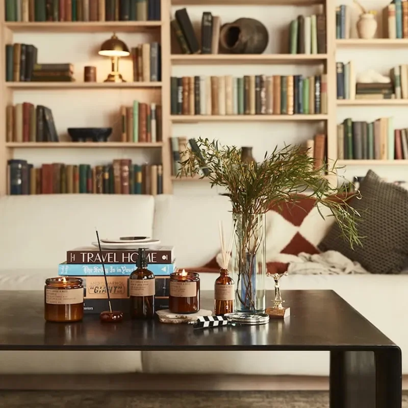 Home Decoration Brown Vintage Glass Bottles Natural Essential Oil Room Spray With Gift Box