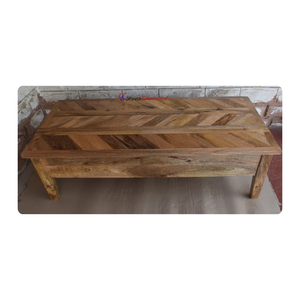 Mango Wood Furniture Wooden lift up top coffee table with storage Modern wooden Indoor furniture manufacturer
