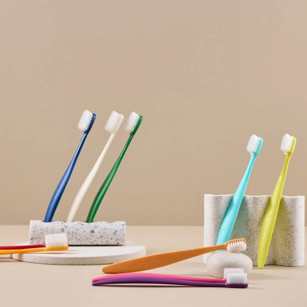 Oral Hygiene Products Bristik Adult Compact 5 Pieces in Various Colors Round type handle grip Gum and dental Health care