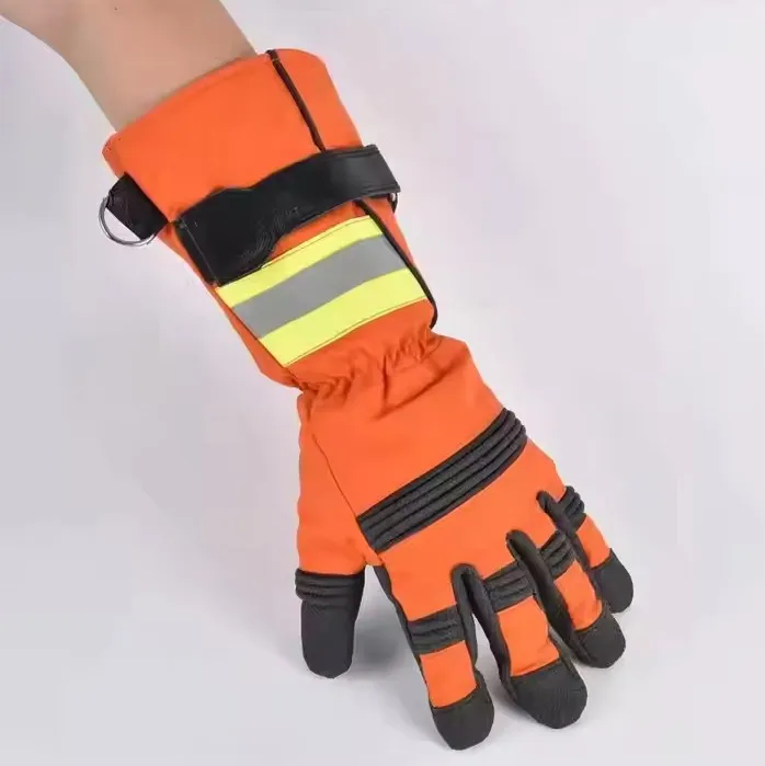 Fire Resistant Heatproof Flame Retardant Rescue Fireproof Hand Flameproof Fireman Safety Emergency Responder Leather Tactical