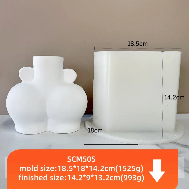 Large Silicone Molds Nordic Style Ceramic Vase Home Decoration Crafts Ornaments Body Art Mold
