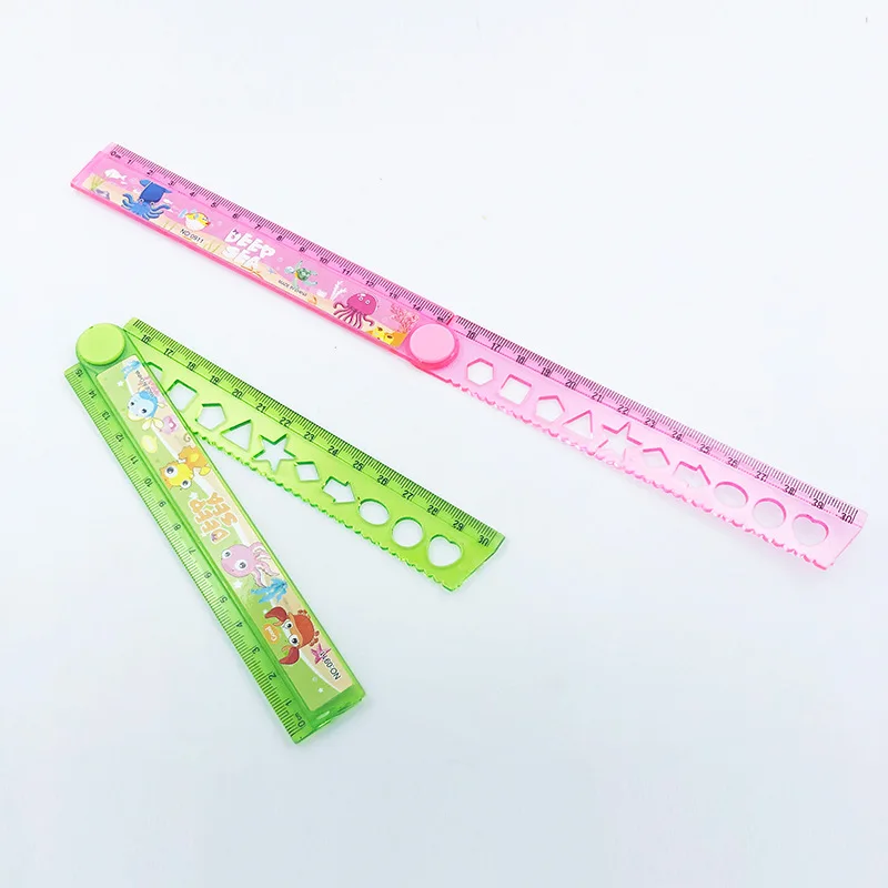Creative Stationery Gift Kids Cute Foldable Plastic Ruler With Custom Logo