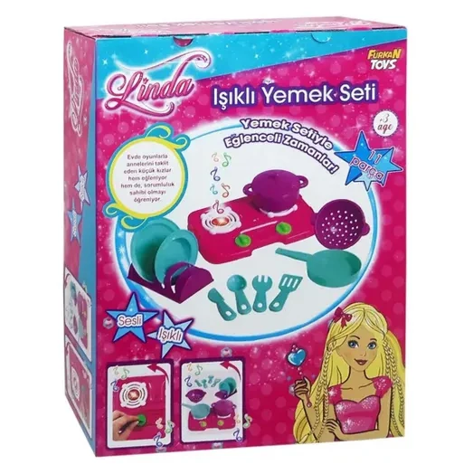 Linda Dining Set with Light A Wonderful Toy for Children with Kitchen Toys Home Design  Ideal for Role-Playing for Girls