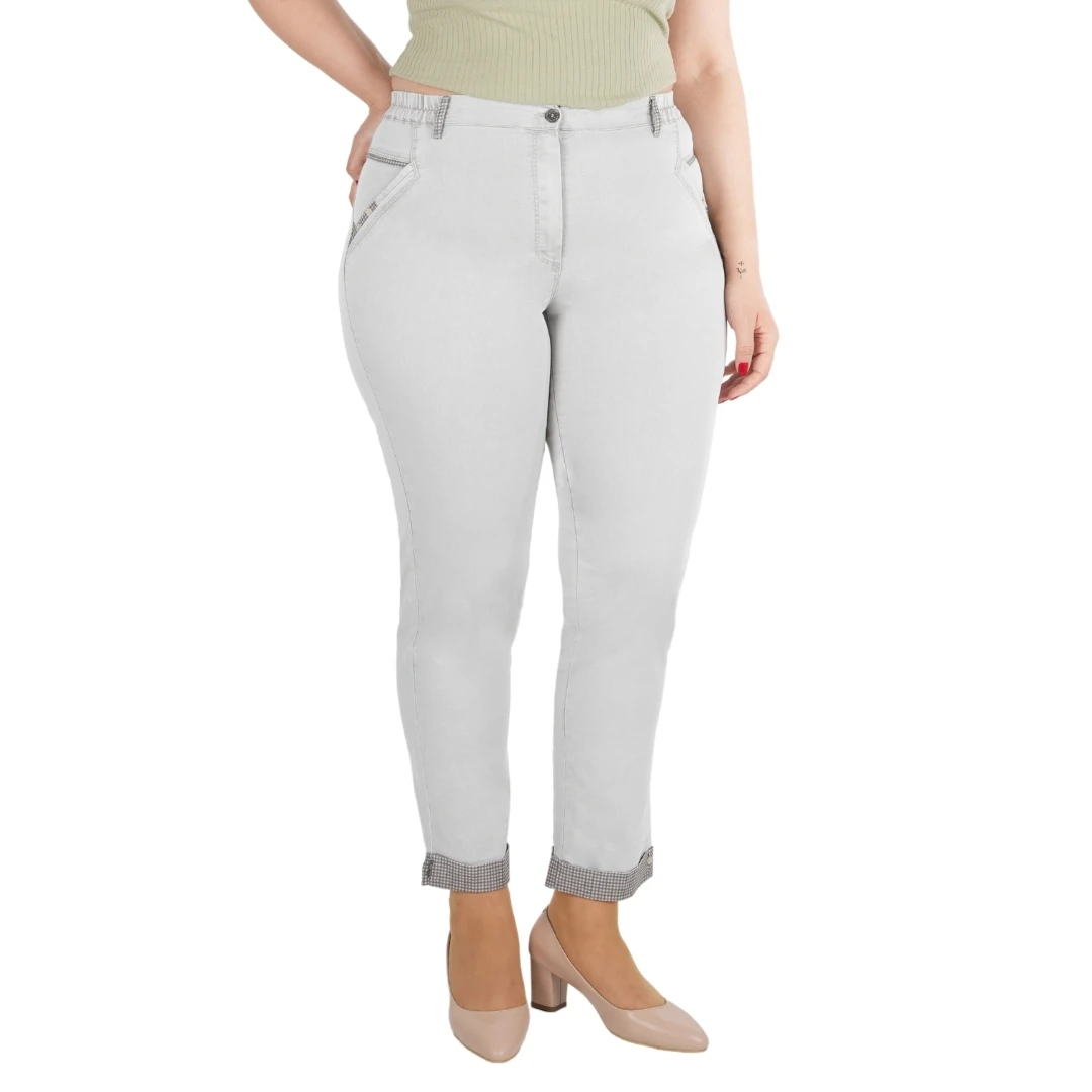 Женские эластичные брюки с высокой талией