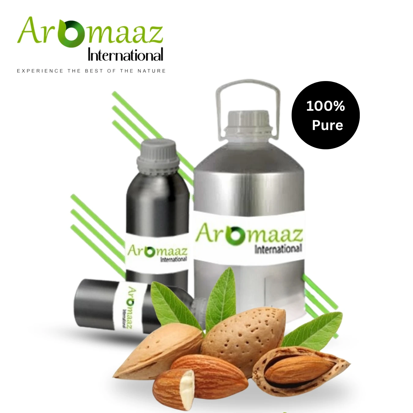 Wholesale 100% Organic Pure Almond Oil with private label Almond Seed Carrier Oil manufacturer in india with customize logo