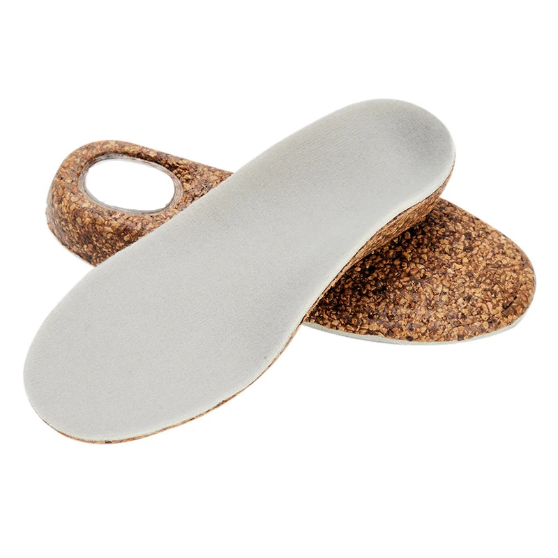 Orthopedic arch support flat foot orthotic cork insoles