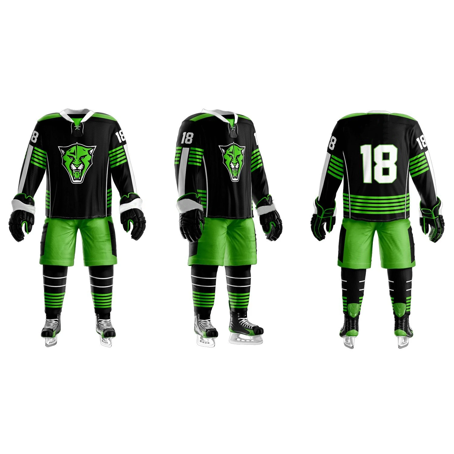 2024 Latest OEM Custom Sublimated Ice Hockey Uniform Sets for Men Premium Quality and Best Price for ice hockey leagues