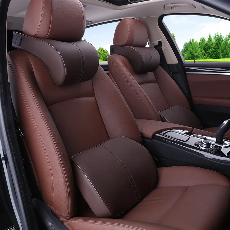 2022 искусственная кожа поясничные Автомобильная поясничная подушка из пены с эффектом памяти сиденье удобное кресло поддержка для автомобиля офис