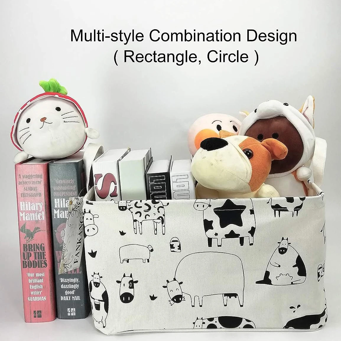 Storage Basket Nursery Hamper Canvas Laundry Foldable Basket with Waterproof PE Coating Office Bedroom Clothes Toys