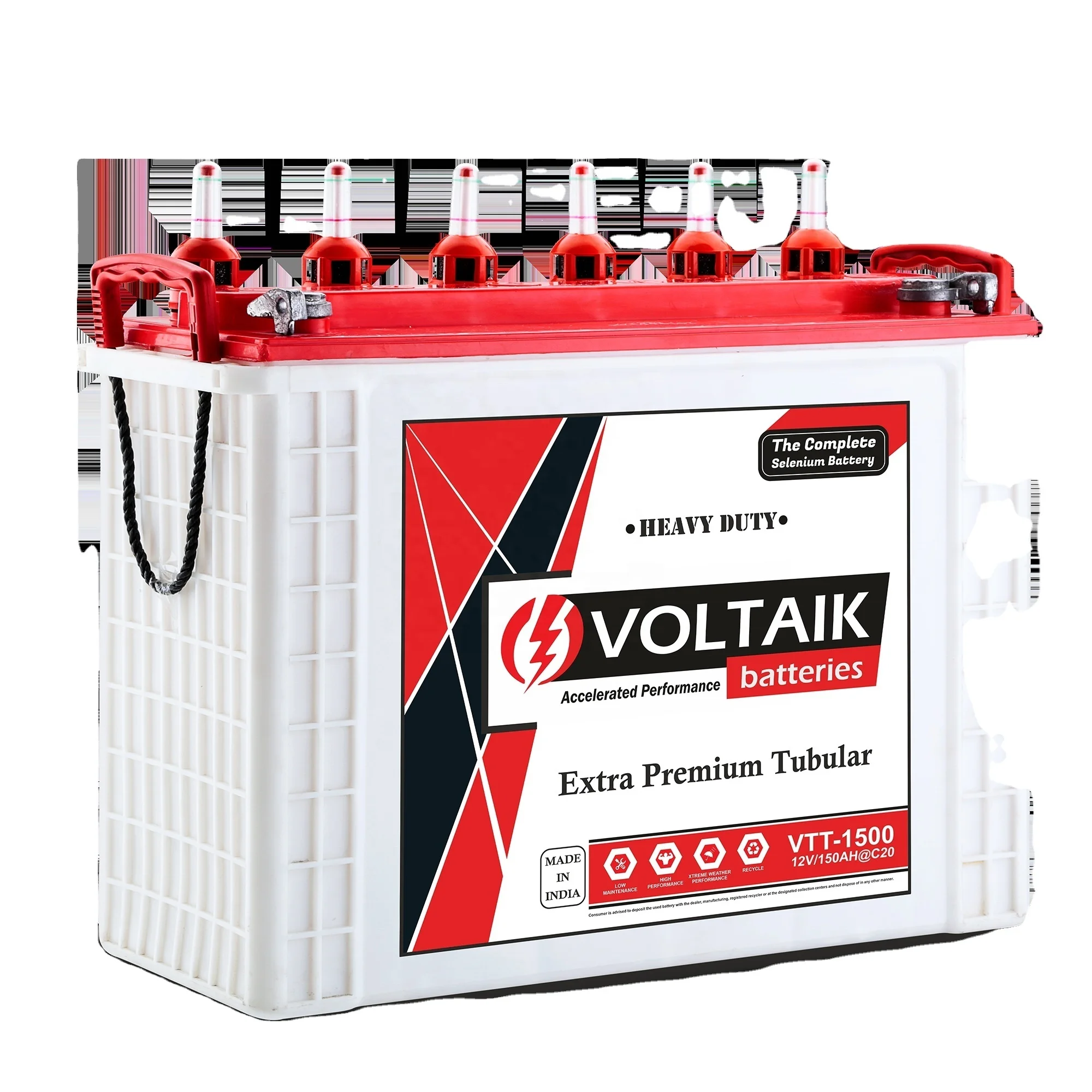 VOLTAIK 12v 150ah Солнечная трубчатая батарея