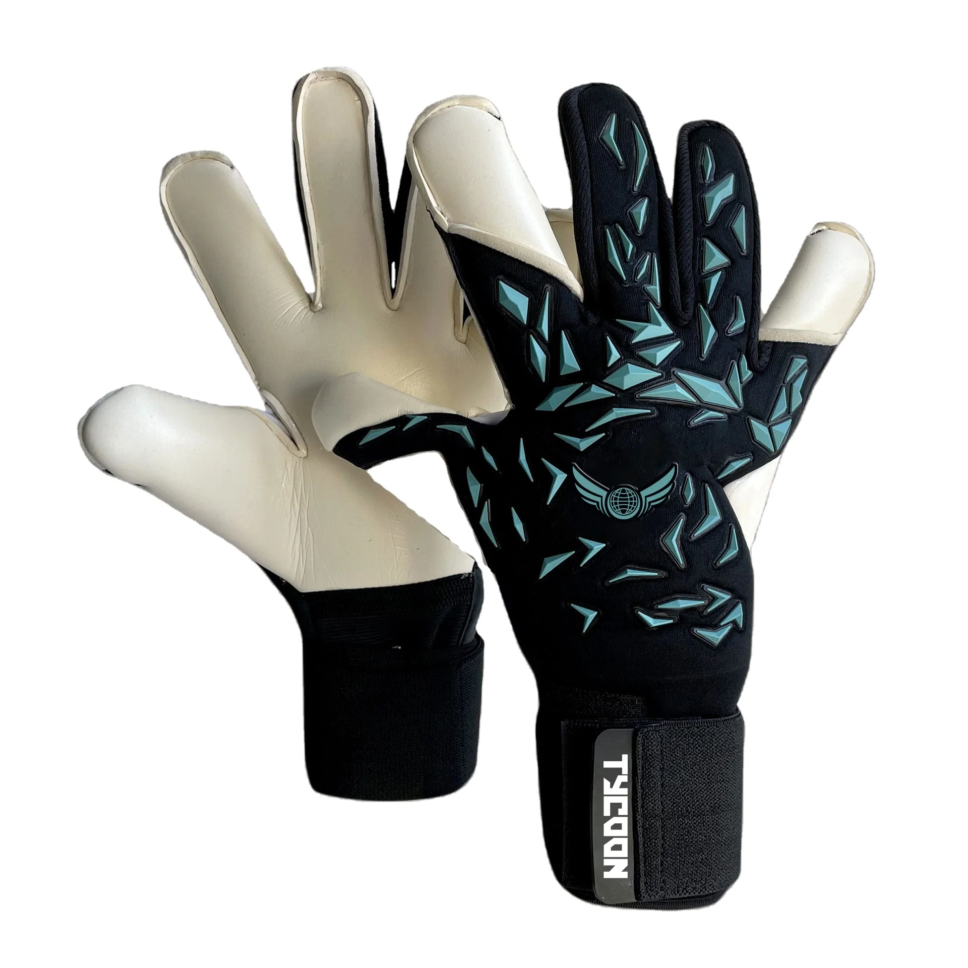 22-23 World Cup Microfiber Breathable Flexible Comfortable Blue Latex Wear-Resistant Soccer Goalkeeper Gloves