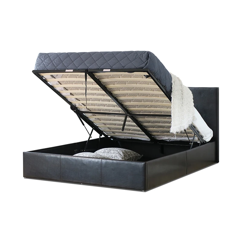 Wholesale PRADO OTTOMAN Black Color Up Lift Standard Double Size Space Saving Storage Beds Bulk Sale from Malaysia Supplier
