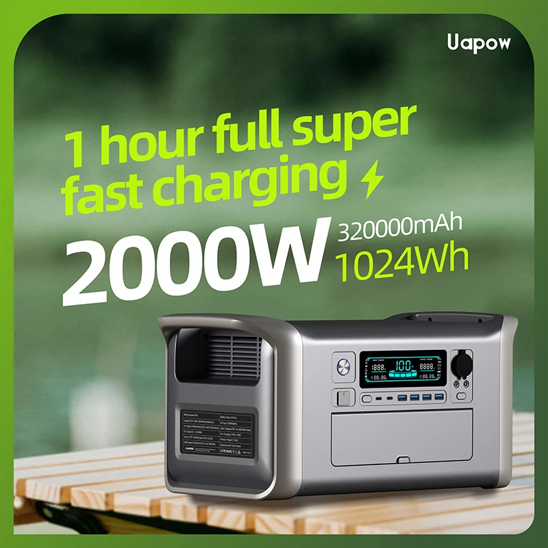 Dropshipping 2600W 640000mAh 320000mAh Solar System Outdoor Portable Power Station EV Charger Energy Storage Battery Generator