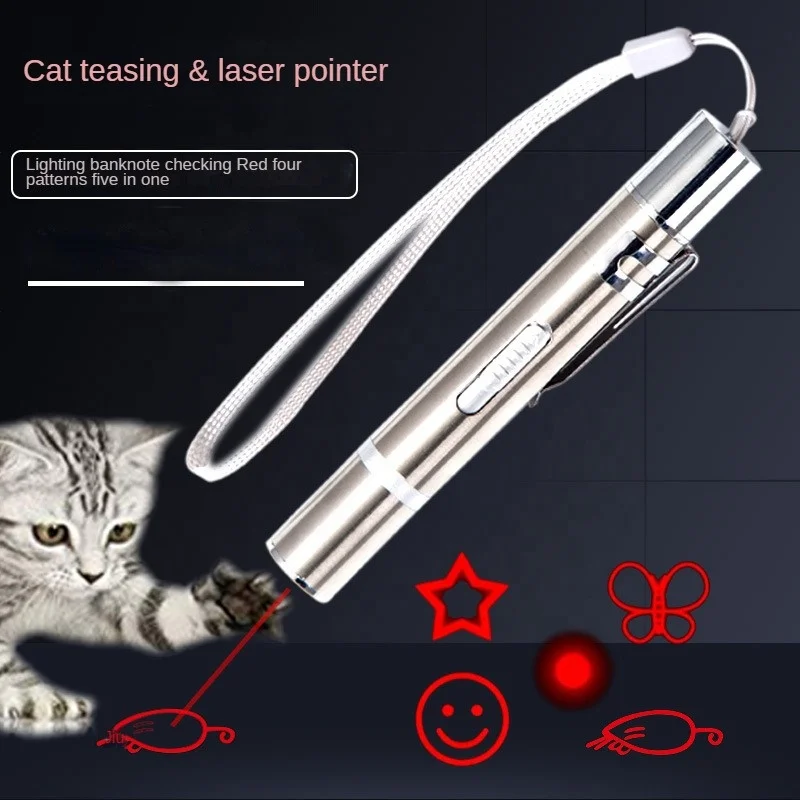 Usb Charging Led Flashlight Uv Light Pet Catch Interactive Laser Pointer Cat Laser Pen