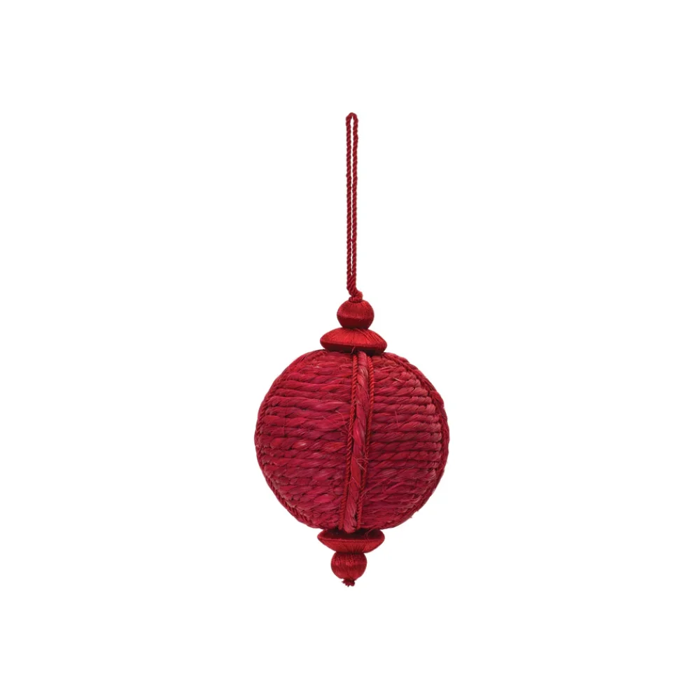 Handwoven Farmhouse jute Christmas ball ornaments Christmas decorations wholesale from Vietnam artisans