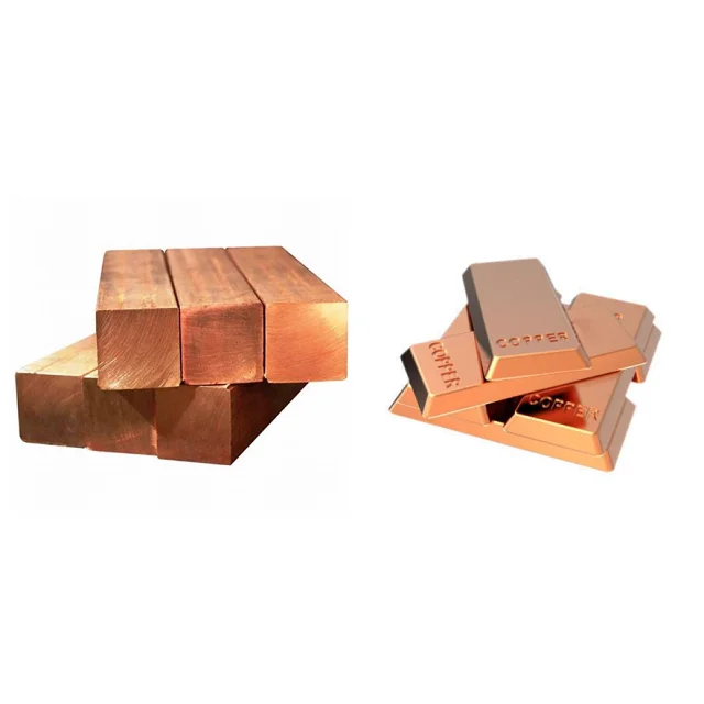 Copper Ingot 99.99%min Pure Copper Ingots High Density Copper Cu Lump Ingot For Sale