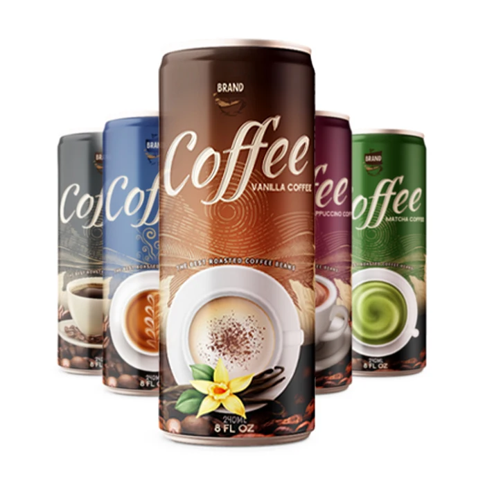 Vietnamese Custom Brand OEM 250ml Aluminum Can Slimming Iced Espresso & Latte Coffee from Vietnam Private Label Customization