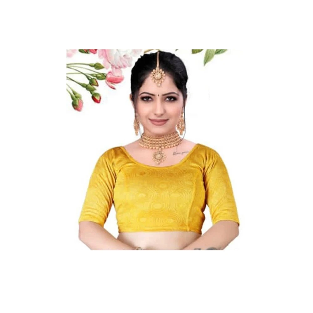High Quality Wedding Wear Lycra Redymade Stretchable Blouse for Women Available At Wholesale Price