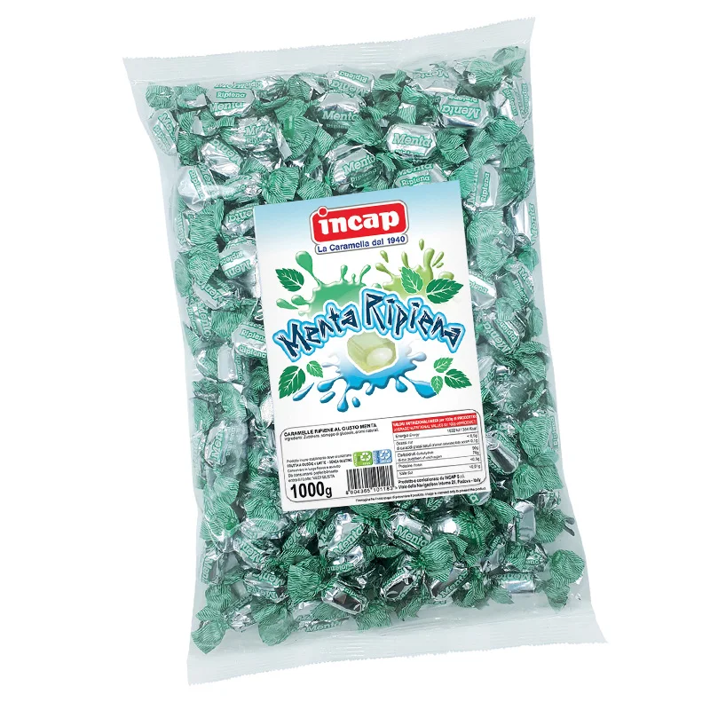 Quality Italian Mint Breath Candy Incap Flavoured Filled Candies Cool Tin Mint Gmo/Gluten Free Junior Mints Candy