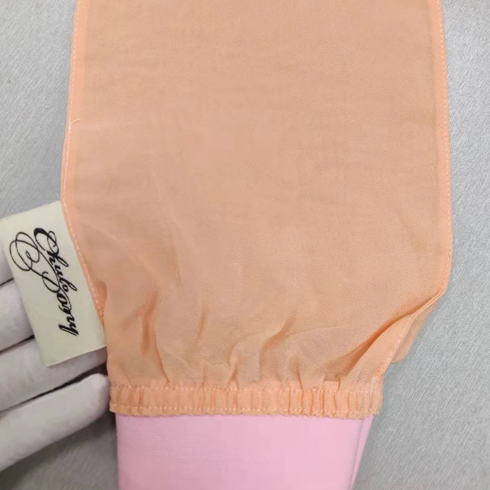 Luxury Custom Turkish Bath Glove Mitt Silk Exfoliating Glove Wash Shower Scrub Skin Massage Exfoliator
