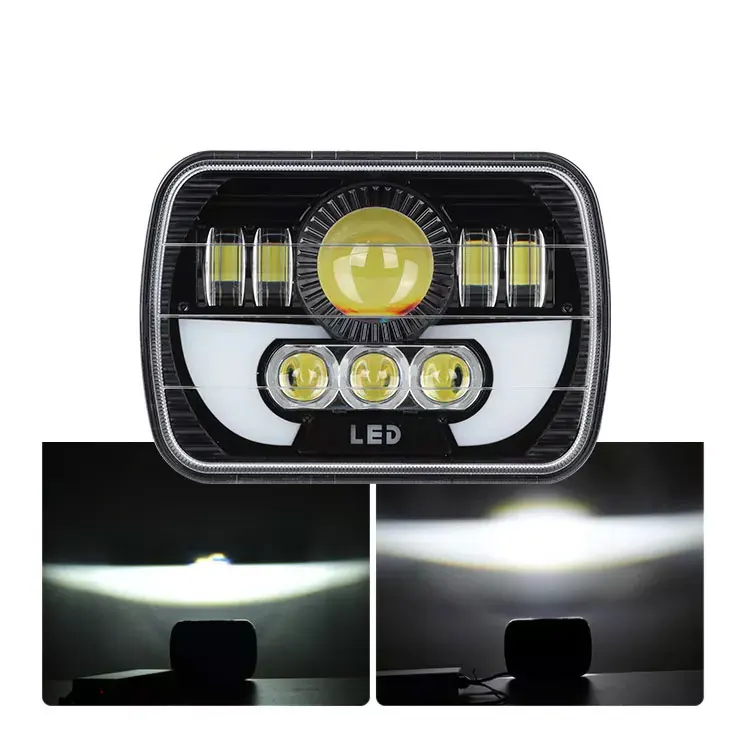 Super Bright car led Square Headlight Turning Signal 5x7 inch Pickup Truck Headlight