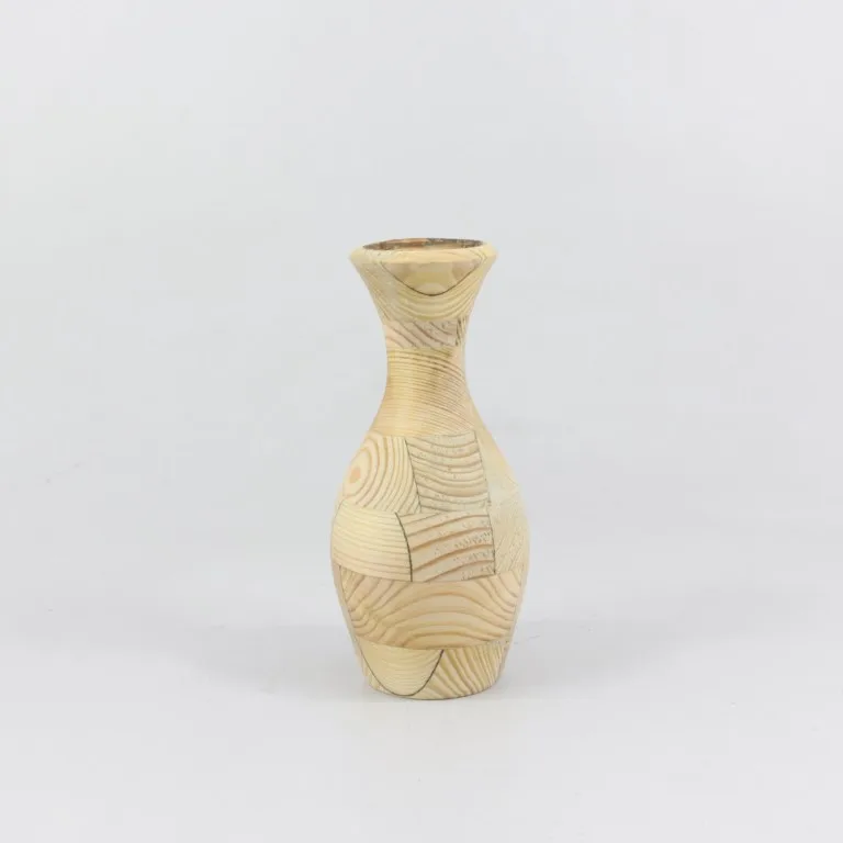 Натуральная деревянная ваза для цветов, домашние декоративные цветочные вазы, экологически чистые деревянные цветочные горшки с естественной отделкой, оптовая продажа, размер на заказ