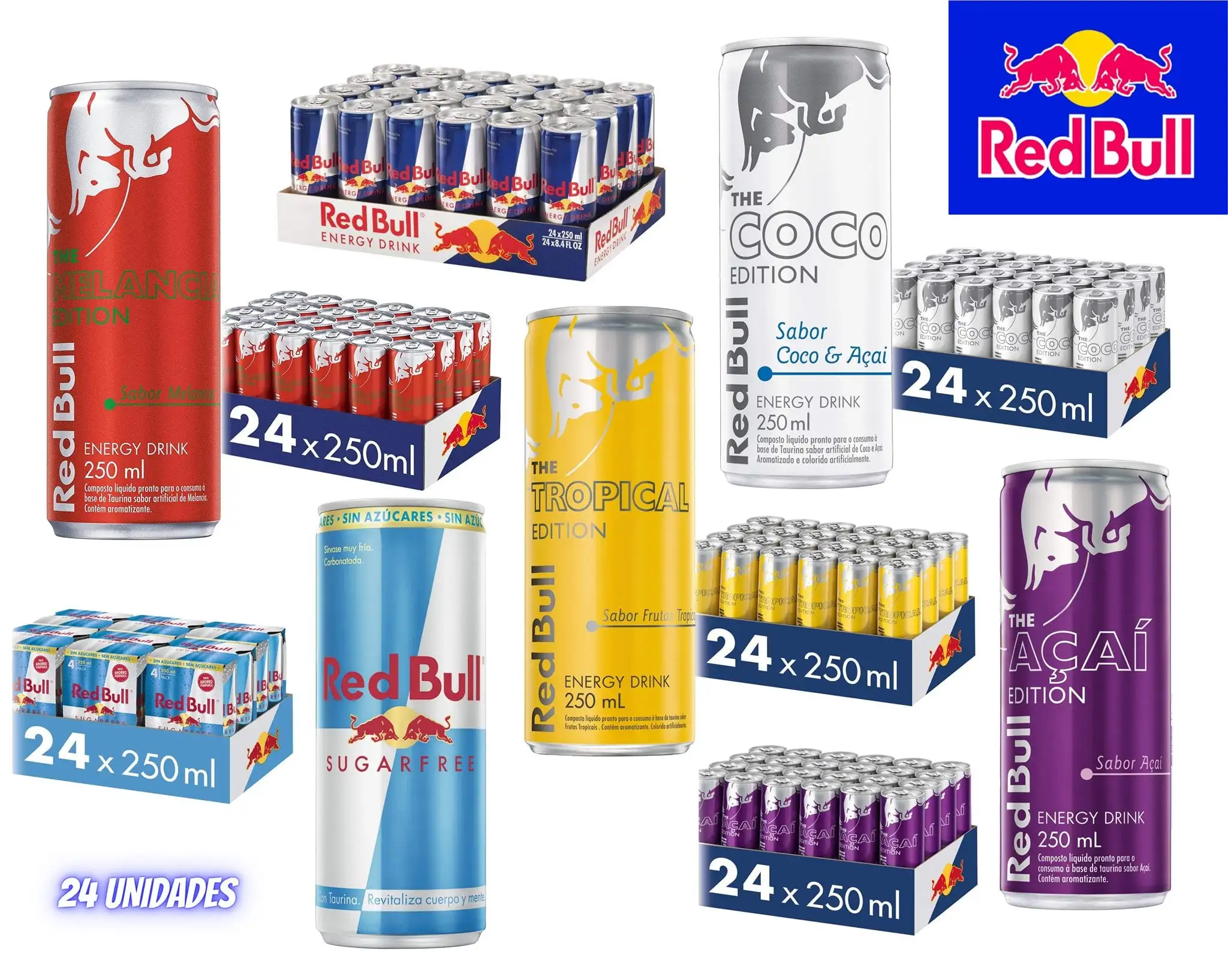 Energy Drink - Red Bull 25cl X 24 - Ready to Ship